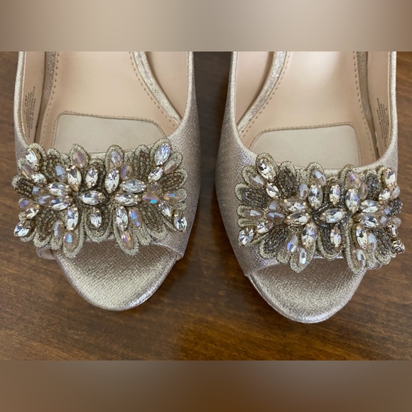 Alex Marie Gold Embellished Heels for Special Occasions - Picture 1 of 10